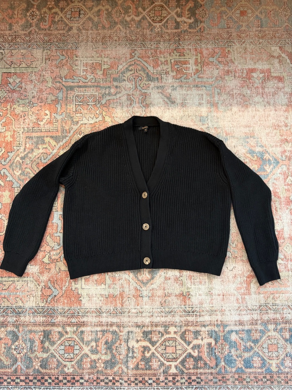 Quince 100% Cotton Fisherman Boxy Cropped Cardigan